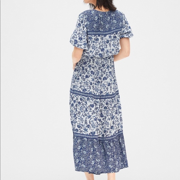 Gap Split Neck Mix Print Maxi Dress L - Picture 1 of 3